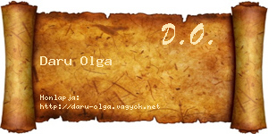 Daru Olga névjegykártya