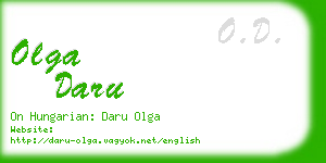 olga daru business card